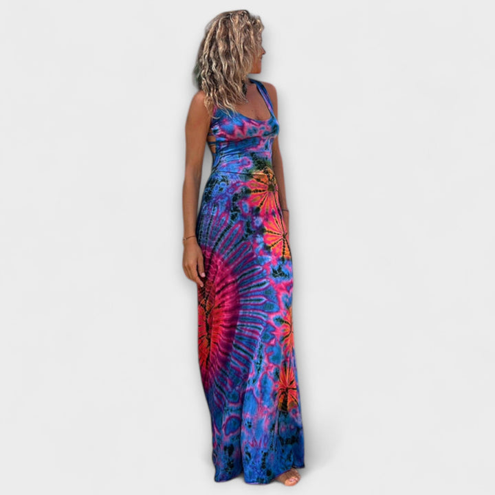 Ronja - La Bamba Maxi šaty s tie-dye potiskem
