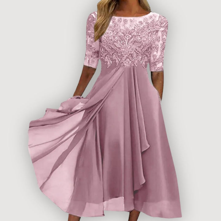 Paula™ | Elegantní Šaty z Hladké Tkaniny