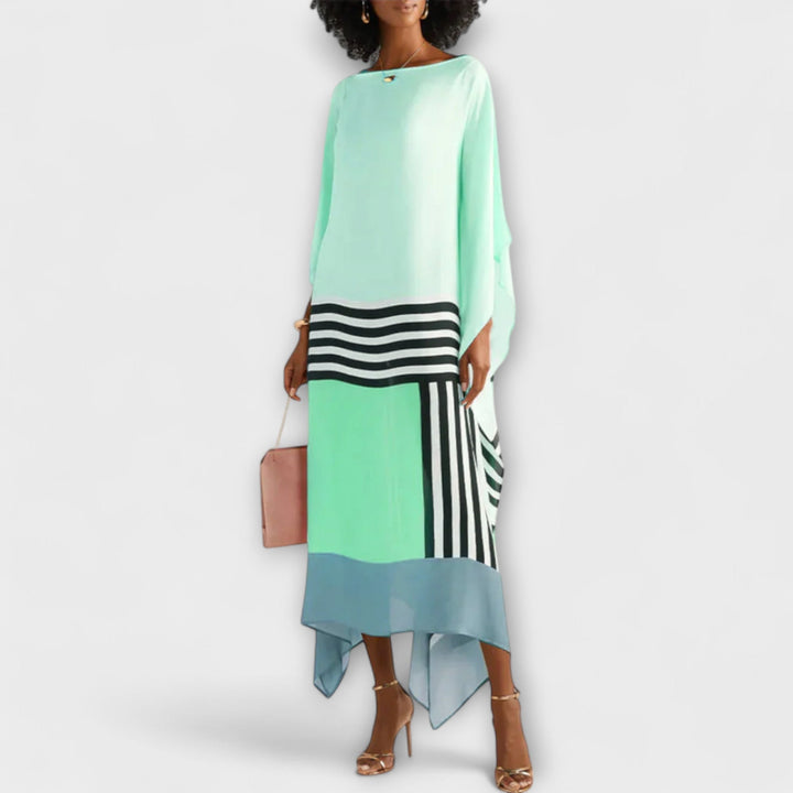 Elenora - geometrický kaftan volného střihu