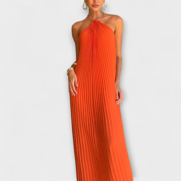 Poppy - elegantní šaty s plisovaným výstřihem