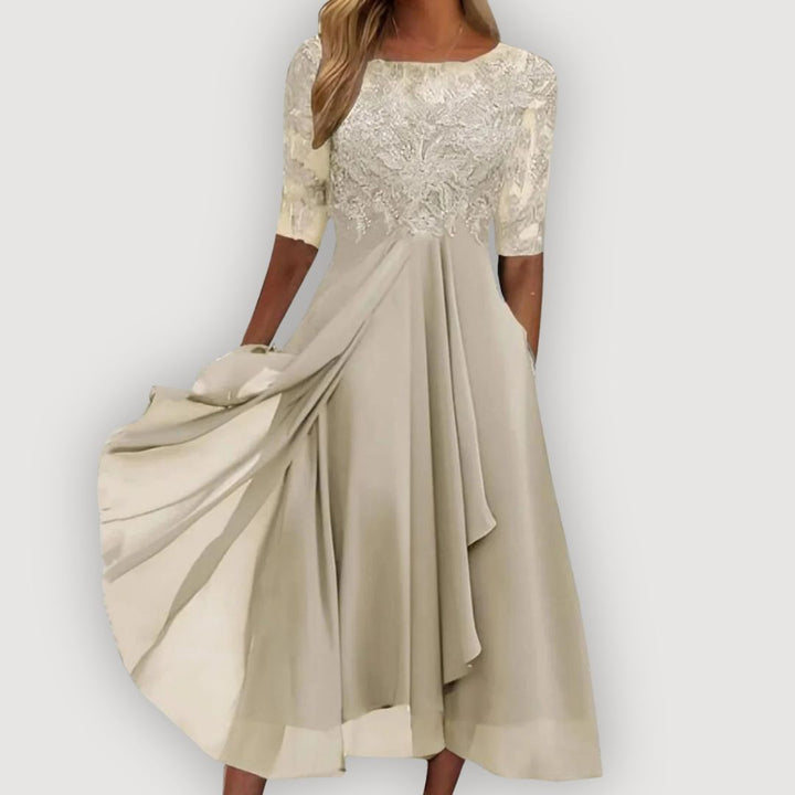 Paula™ | Elegantní Šaty z Hladké Tkaniny