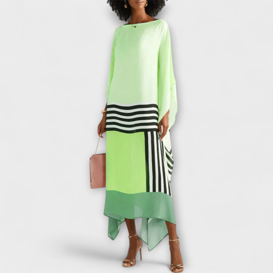 Elenora - geometrický kaftan volného střihu