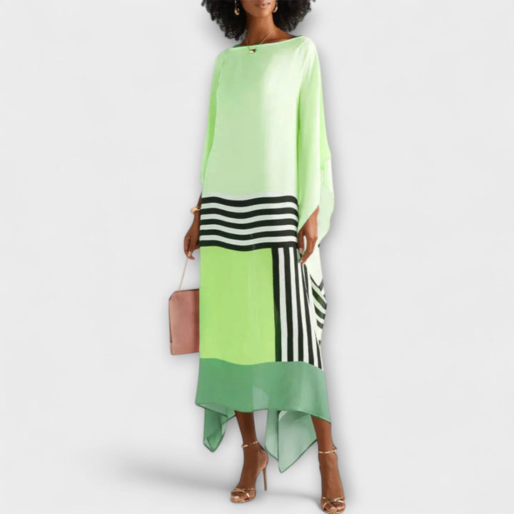 Elenora - geometrický kaftan volného střihu