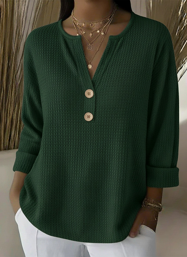 Lucinda – henley top s knoflíky
