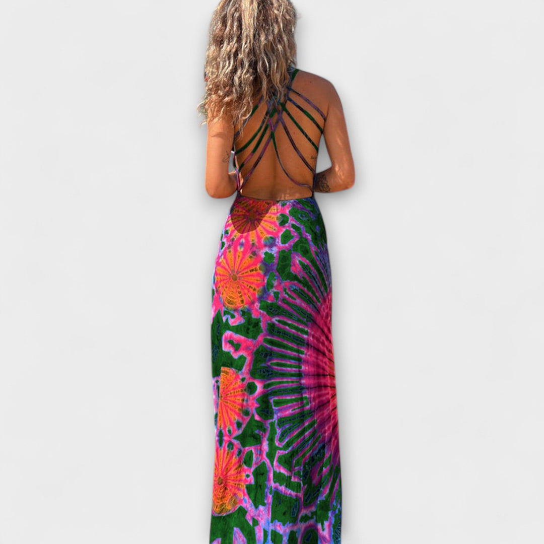 Ronja - La Bamba Maxi šaty s tie-dye potiskem
