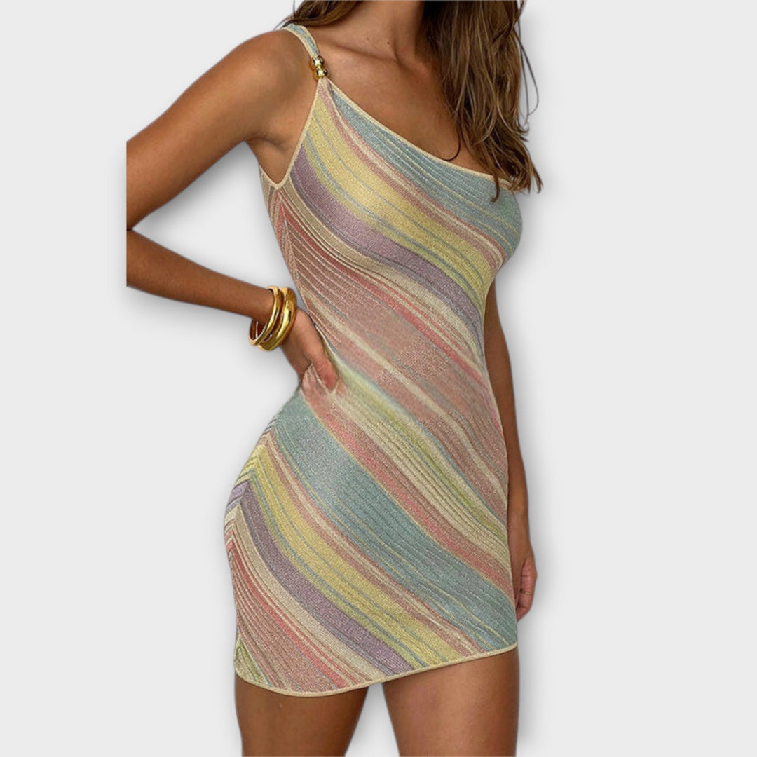 Kira - Módní mini šaty na jedno rameno