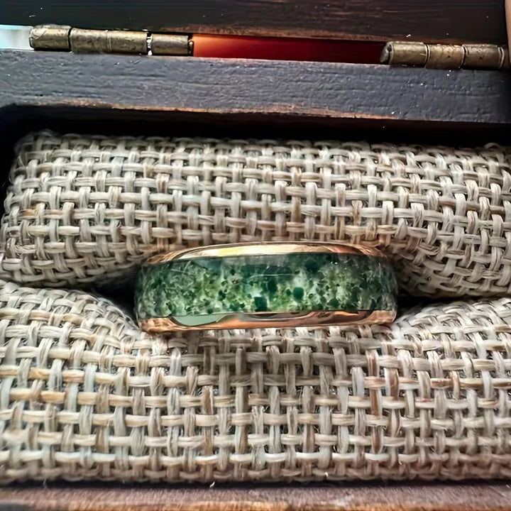 Prsten Serenity se zeleným opálem