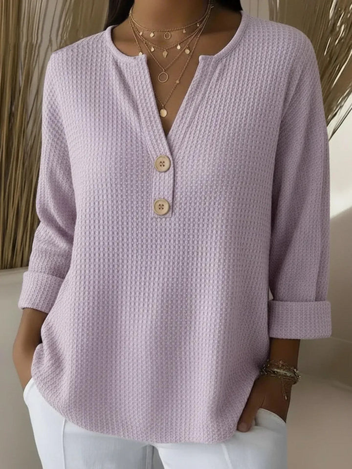 Lucinda – henley top s knoflíky