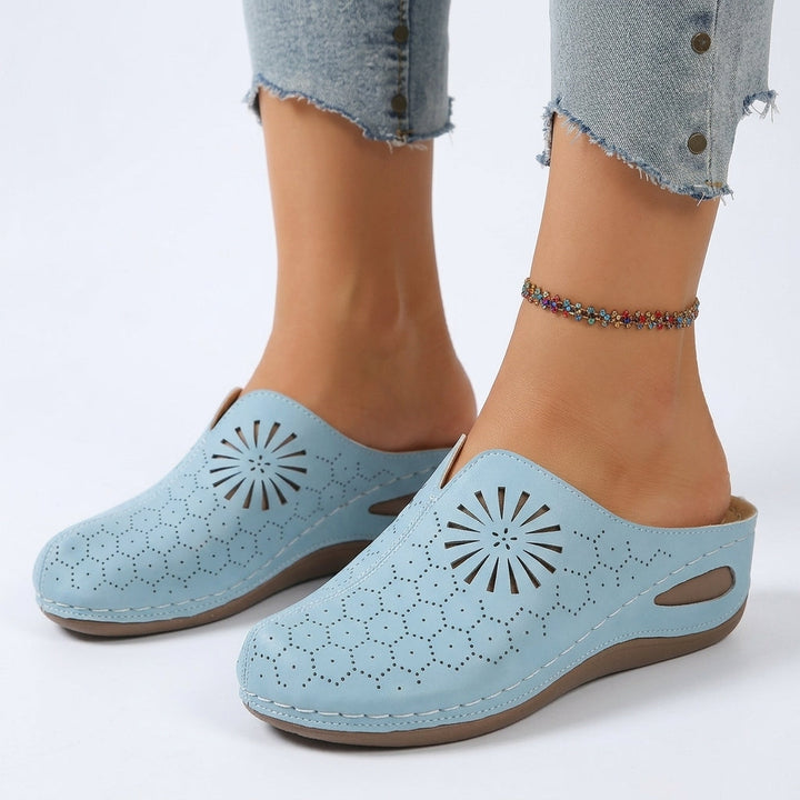 Floralie™ — Otevřené muly s květinovým designem pro každodenní pohodlí