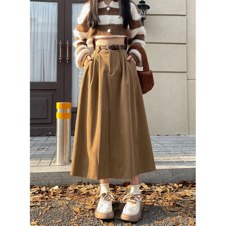 ESTELLE™ – Klasická midi sukně z kordu