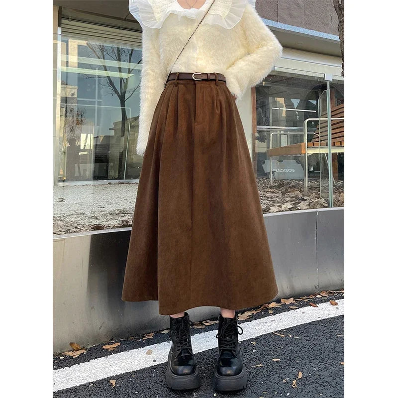ESTELLE™ – Klasická midi sukně z kordu
