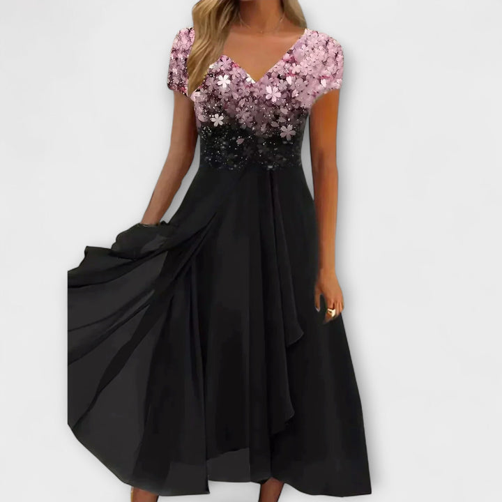 Lara - Šaty na večer z chiffon pro ženy