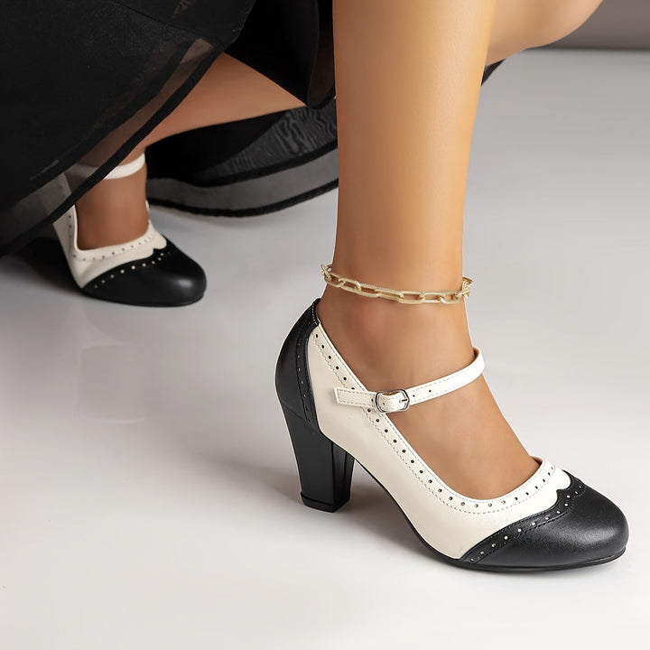 Amy™ | Elegantní dvoubarevné lodičky s pohodlným podpatkem