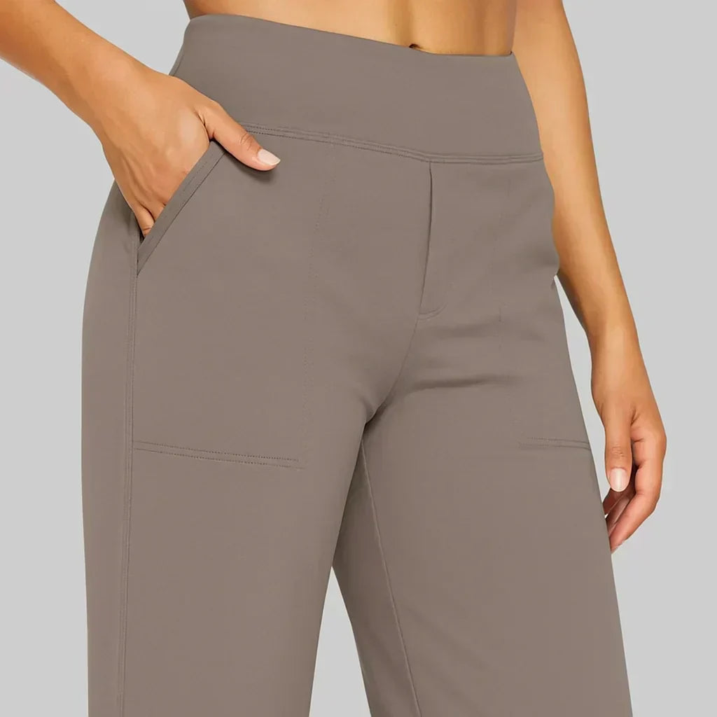 Calista™ | Dámské kalhoty s širokými nohavicemi v hnědé barvě