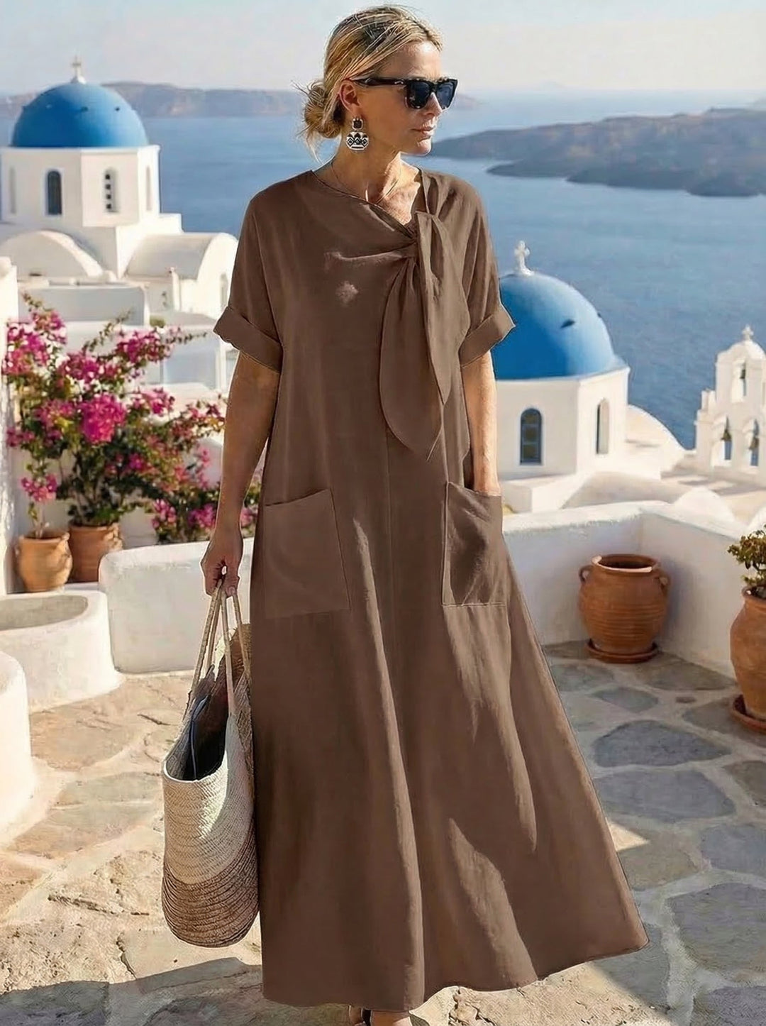 Eliška™ Elegante šaty s kapsami