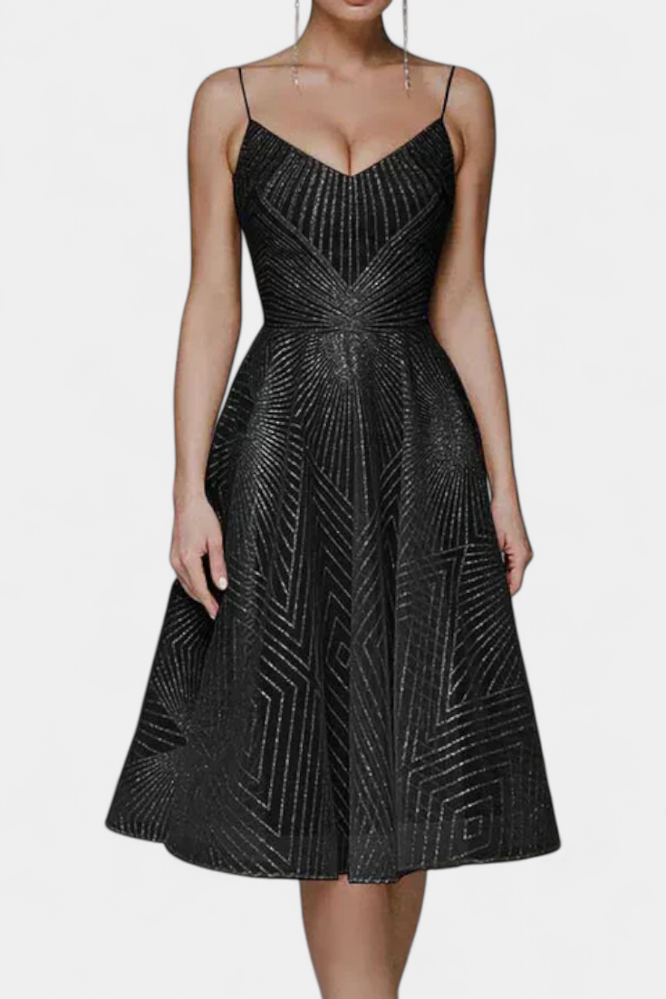 Everleigh Dlouhé Šaty s Výšivkami a A-Linií