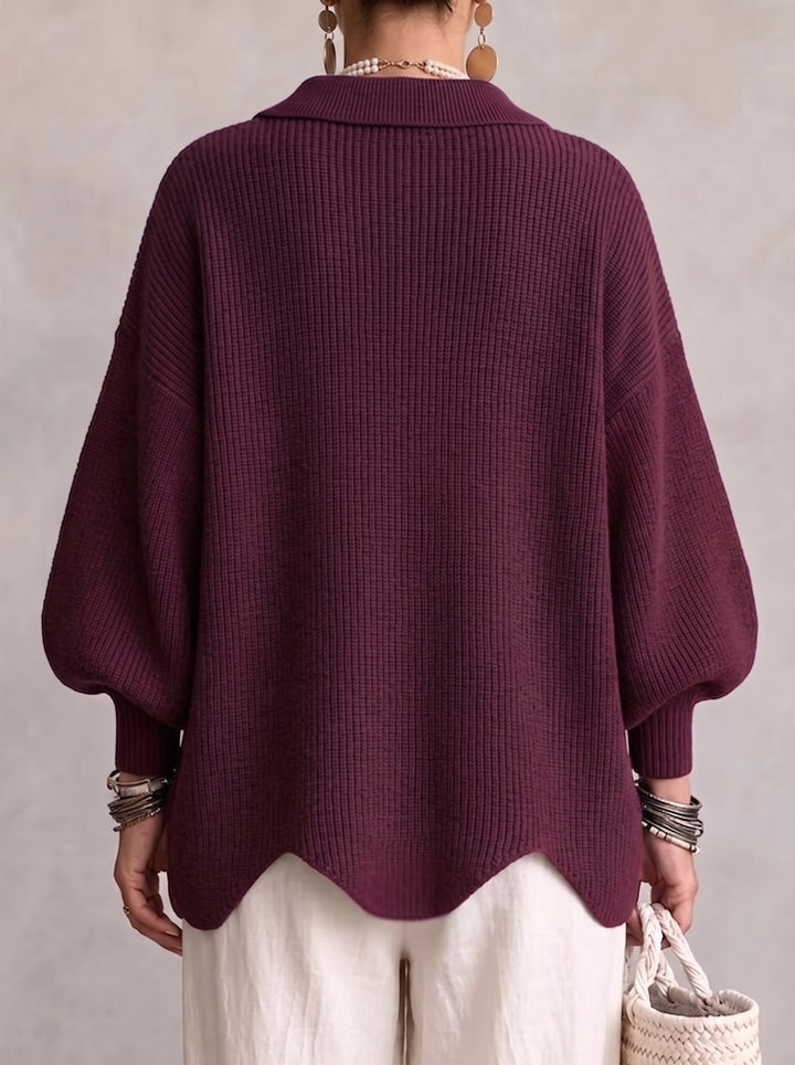 Isadora™ | Oversized kardigan s límcem a velkými kovovými knoflíky