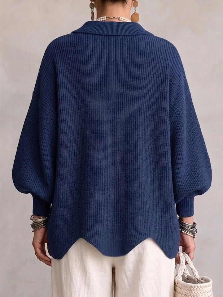 Isadora™ | Oversized kardigan s límcem a velkými kovovými knoflíky