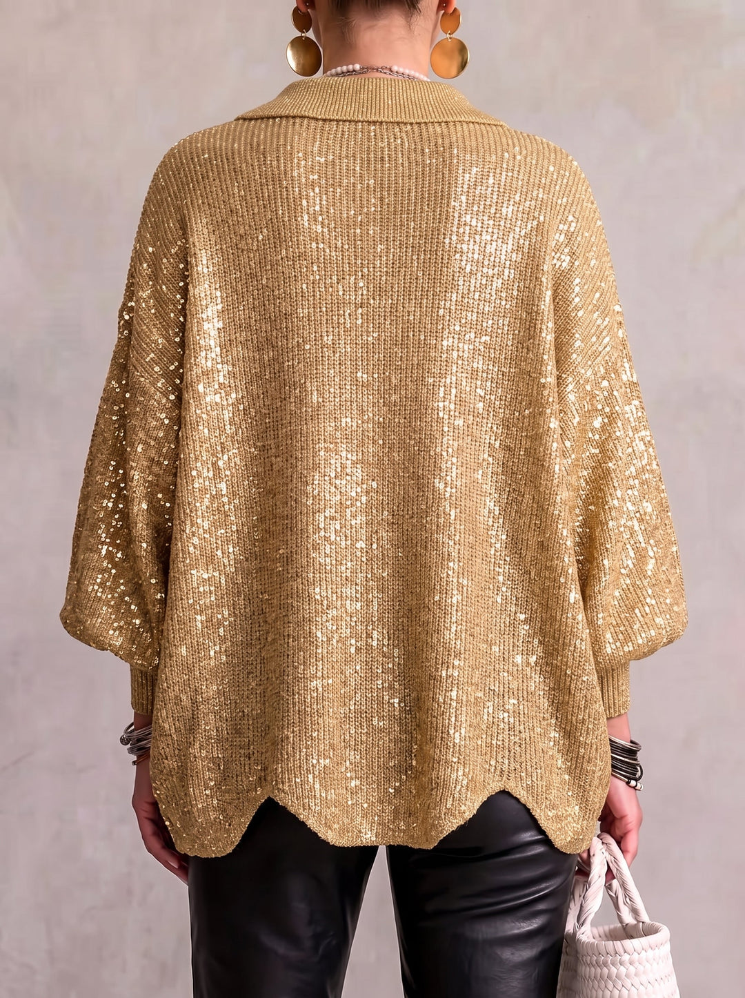 Isadora™ | Oversized kardigan s límcem a velkými kovovými knoflíky